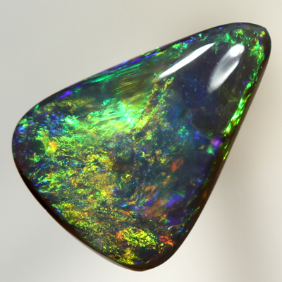 SOLID BLACK OPAL Bright golden gem fire SEE VIDEO
